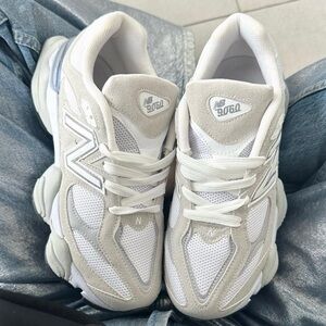 New Balance 9060 Women's White and Cream Sneakers